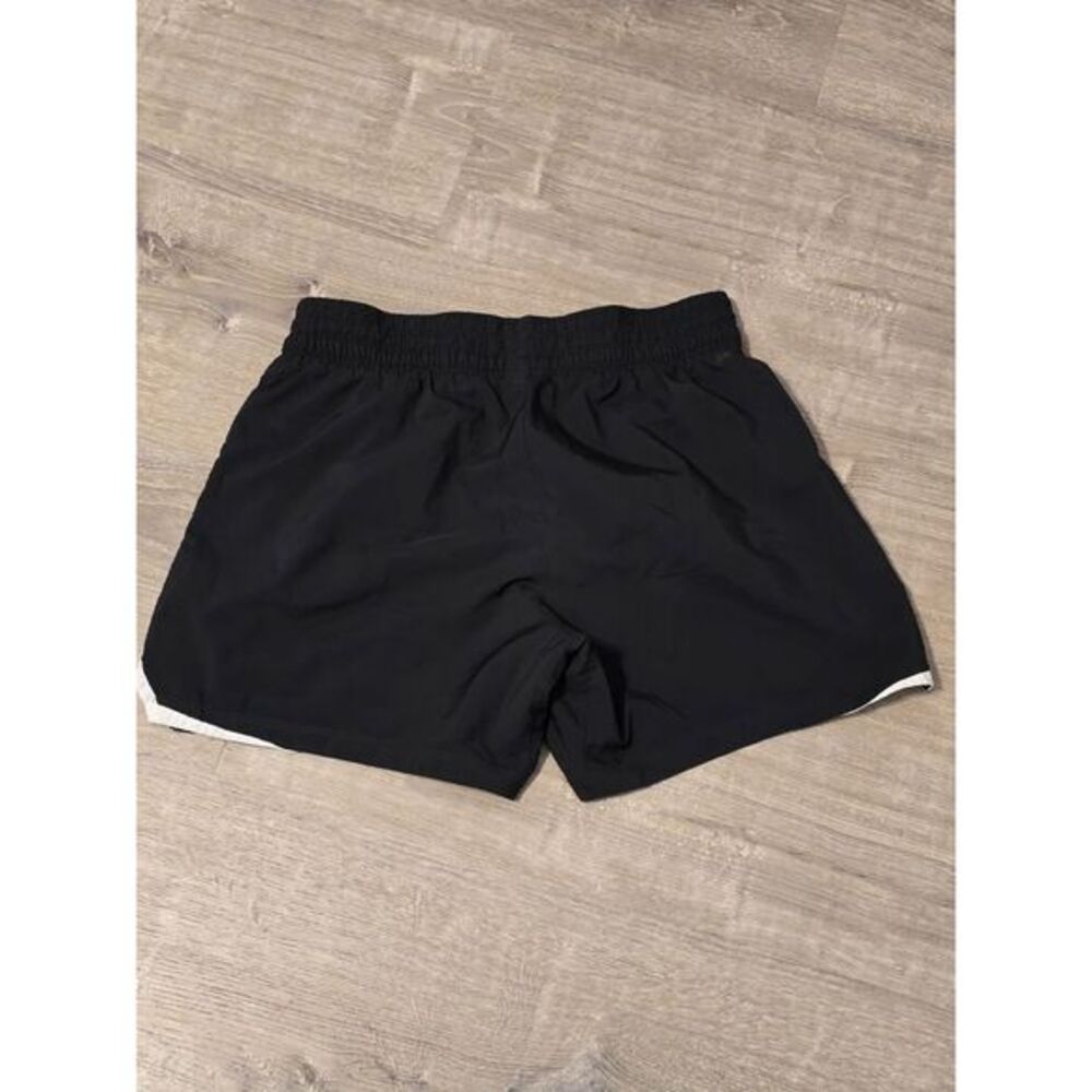NIKE Women's Athletic Dri Fit Black With White Stripe Running Shorts Size Small